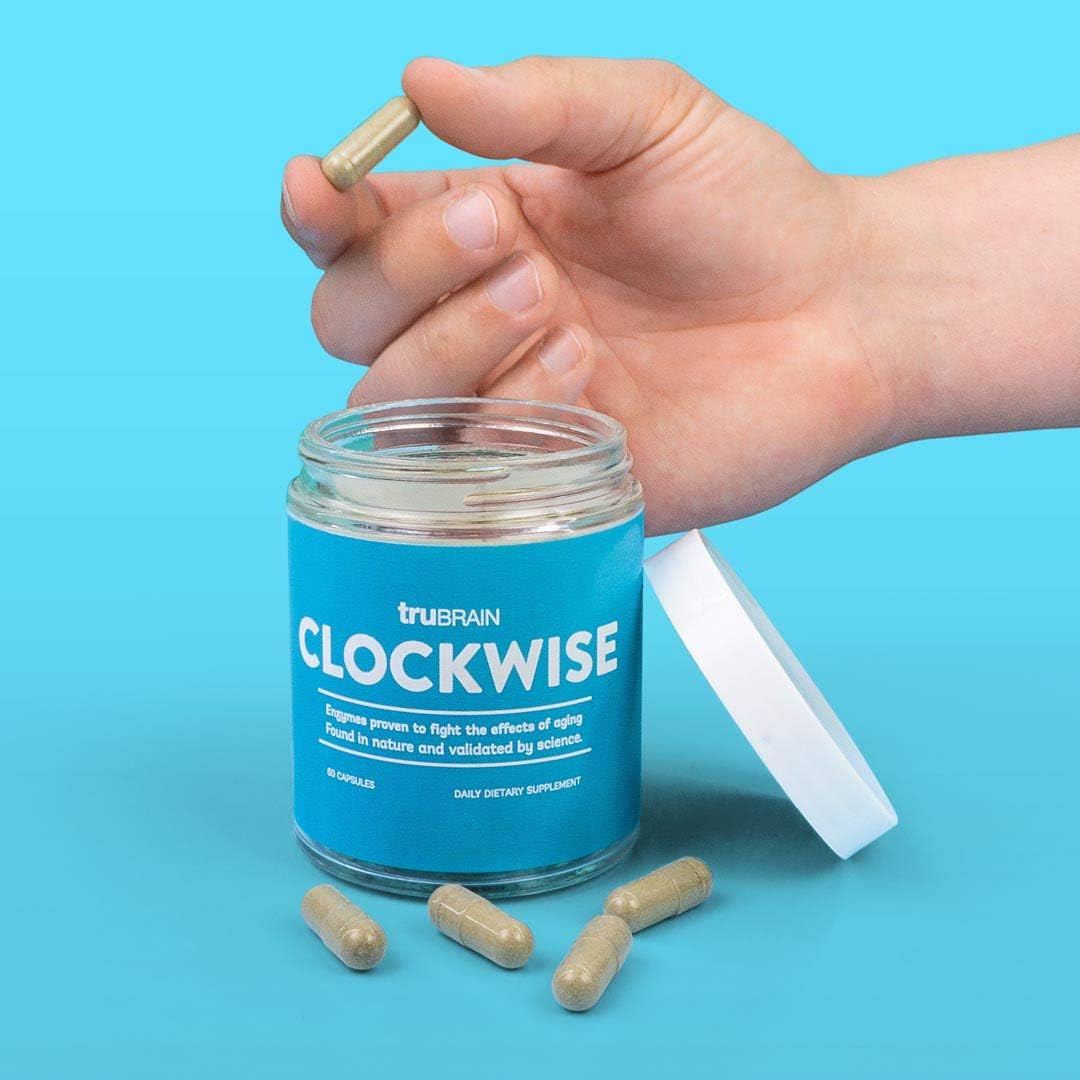 NAD Booster TruBrain Clockwise Supplement for Increased Energy and Anti-Aging Support