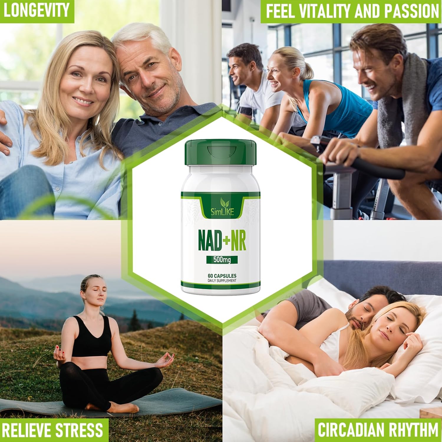 NAD+ Booster with Resveratrol for Healthy Aging and Energy - 30 Servings