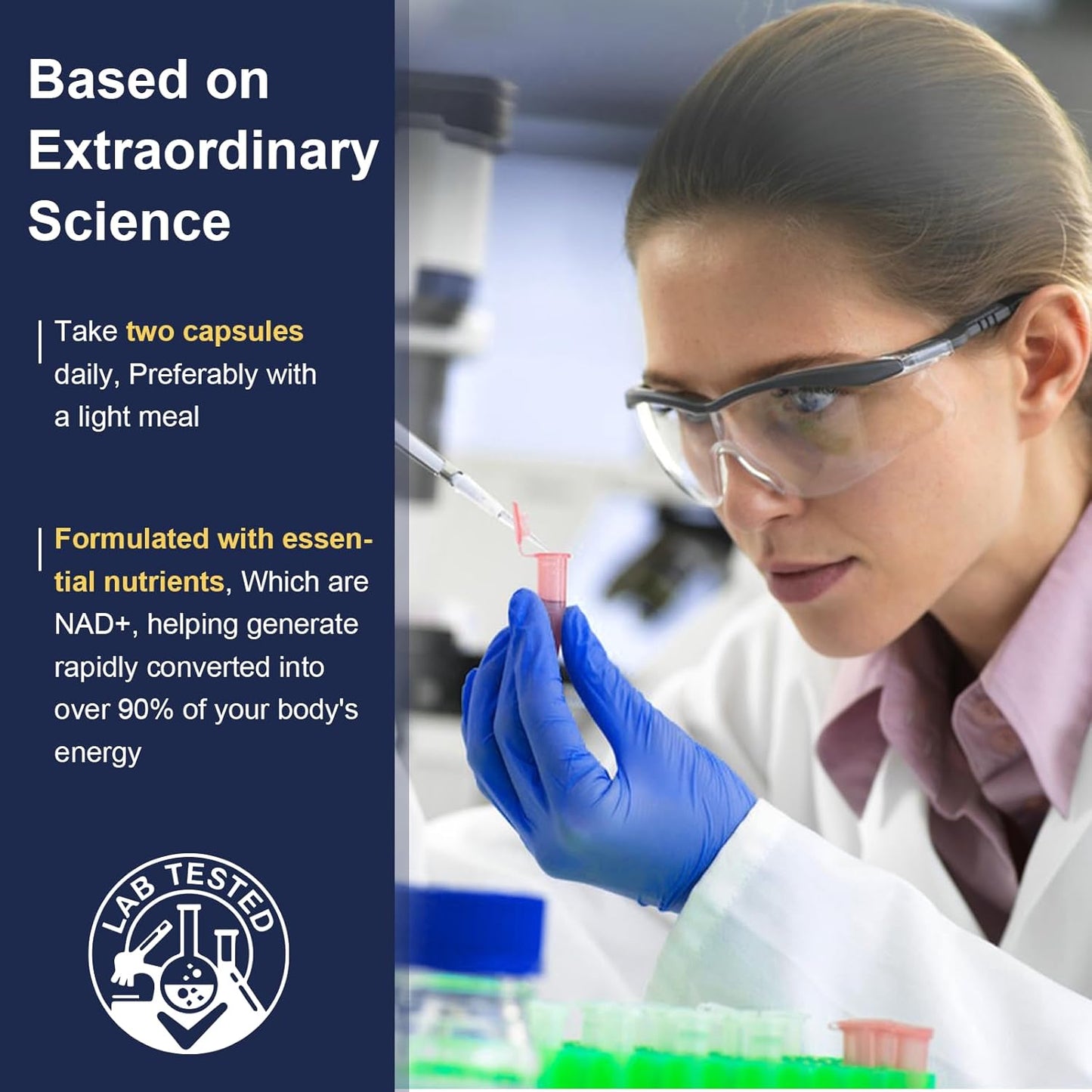 NAD Plus Supplement with NR, Resveratrol, Quercetin, Betaine - Boost NAD+ Levels for Anti-Aging, Energy, Immune Support - 120 Capsules for Men and Women