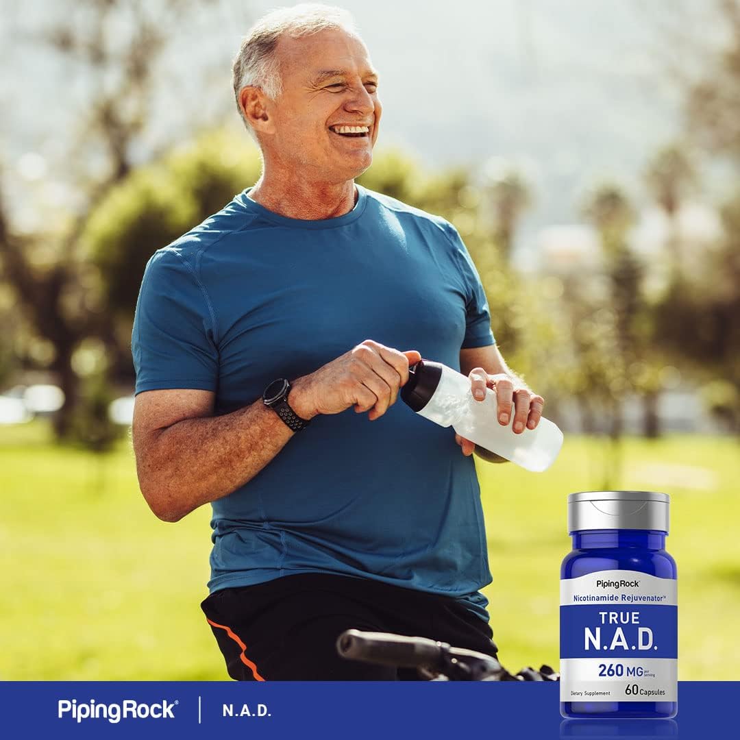 NAD Rejuvenator Supplement Capsules for Women and Men - Non-GMO, Gluten Free - Piping Rock