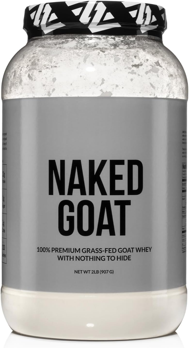 Naked Goat Whey Protein Powder from Wisconsin Dairies - GMO Free, Soy Free, Easy to Digest - 2lb Bulk - 23g Protein - 30 Servings