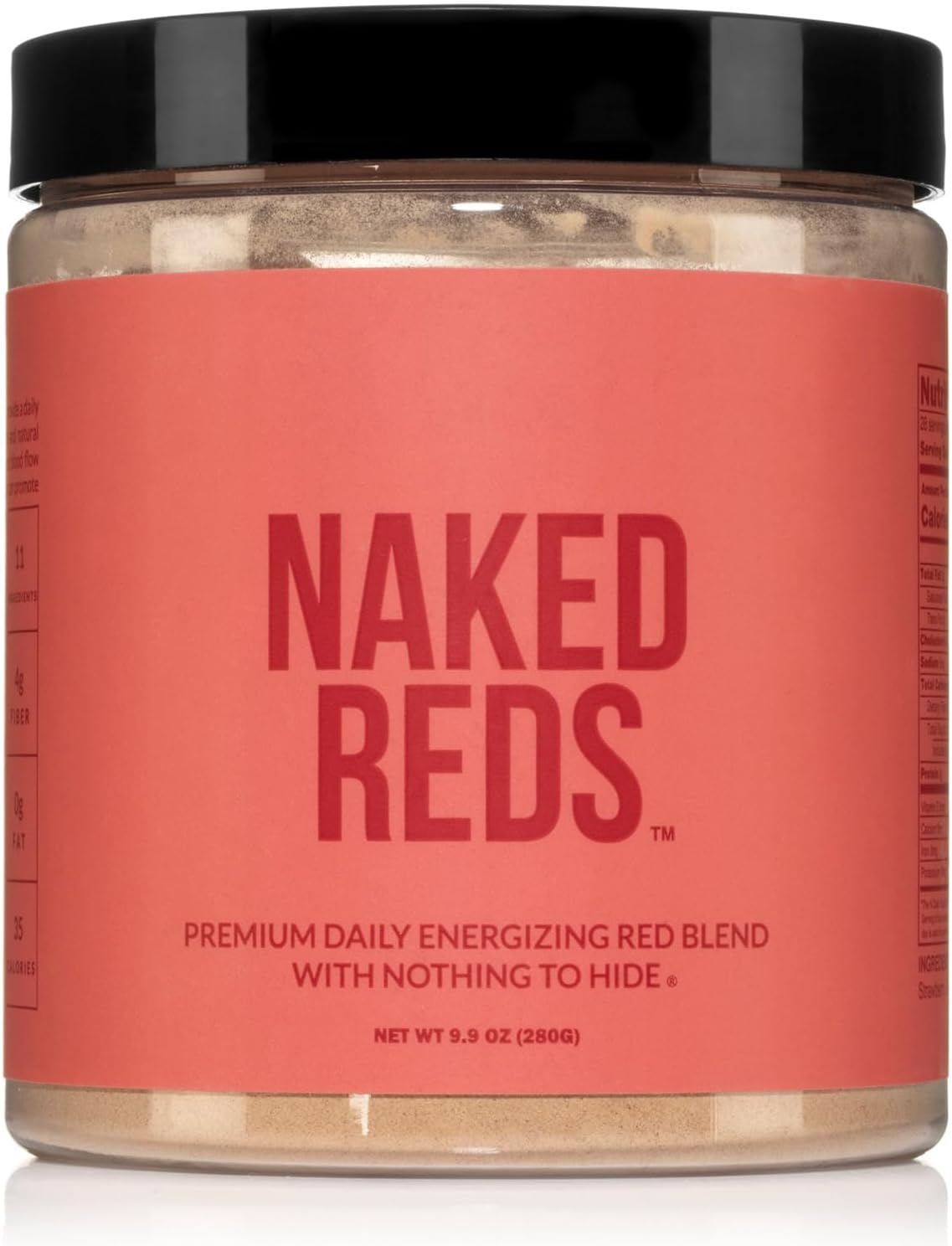 Naked Nutrition Reds Superfood Powder - Organic Polyphenol Fruit Mix, Vegan, Non-GMO, Gluten-Free - 28 Servings