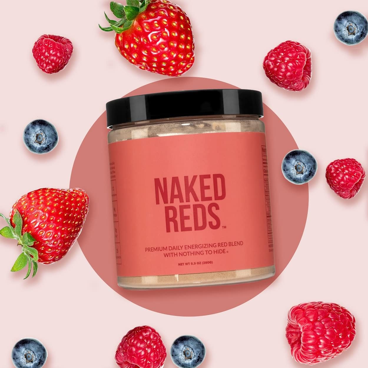 Naked Nutrition Reds Superfood Powder - Organic Polyphenol Fruit Mix, Vegan, Non-GMO, Gluten-Free - 28 Servings