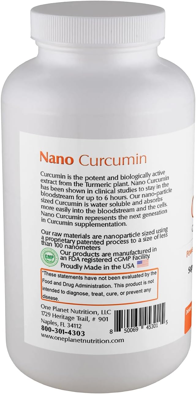 Nano Curcumin 500mg Veggie Capsules - 120 Servings - Immune Support - High Absorption - Non-GMO, Vegan, Gluten-Free