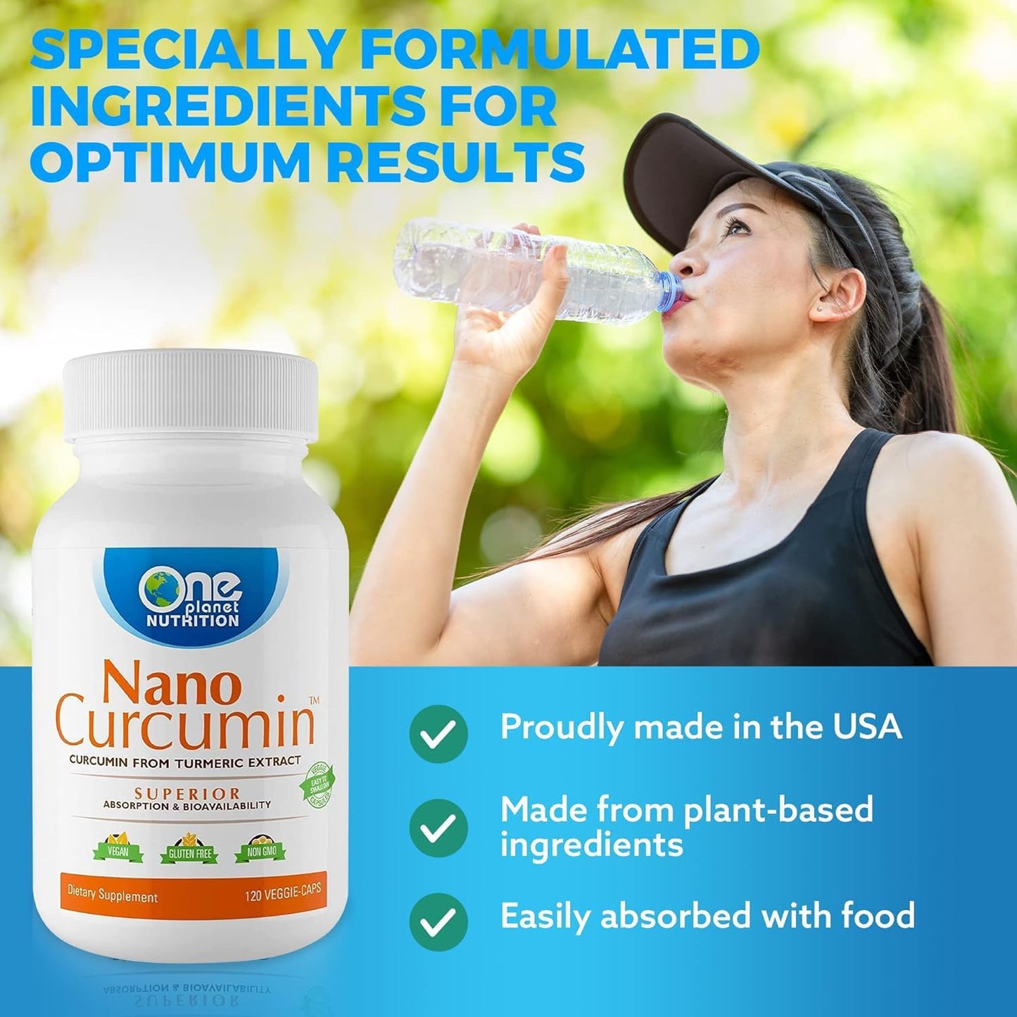 Nano Curcumin 500mg Veggie Capsules - 120 Servings - Immune Support - High Absorption - Non-GMO, Vegan, Gluten-Free