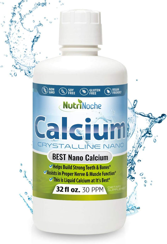 Nano-sized Liquid Calcium Supplement with Colloidal & Trace Minerals - 30 PPM for Cellular Absorption