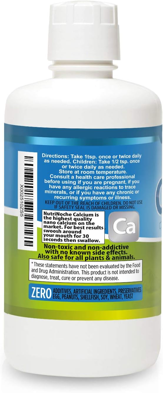 Nano-sized Liquid Calcium Supplement with Colloidal & Trace Minerals - 30 PPM for Cellular Absorption