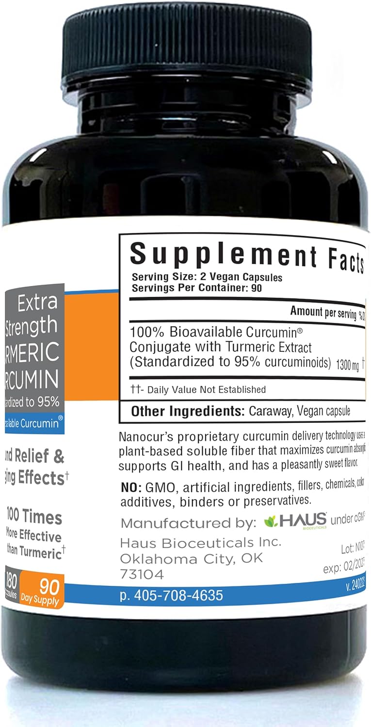 Nanocur Organic Turmeric Curcumin with Enhanced Absorption for Joint Support and Energy Boost