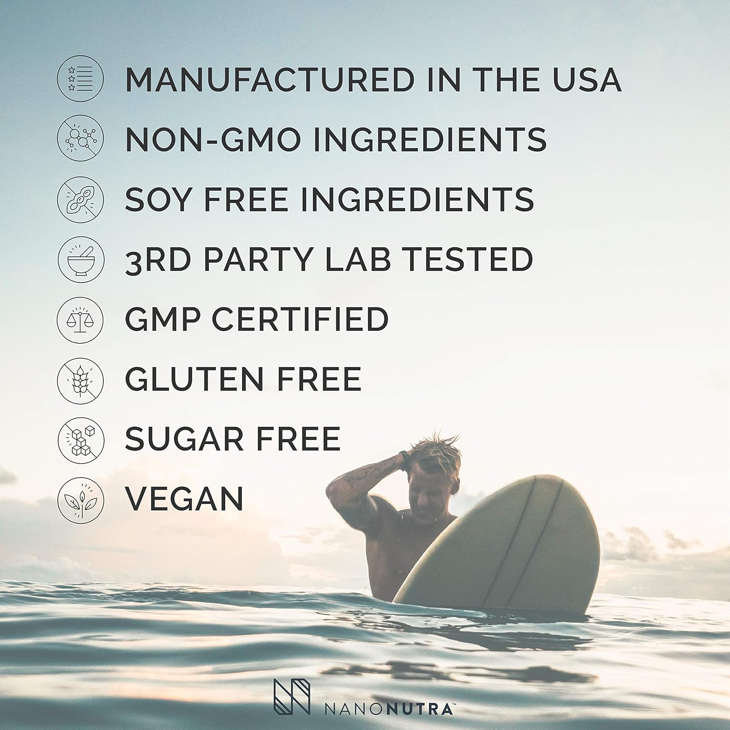 NanoNutra Liquid CoQ10 Supplement (100mg Ubiquinone) with Fast-Absorbing Liposome Technology | Non-GMO, Non-Soy | Boost Energy, Anti-Aging | 180ml/30 Servings