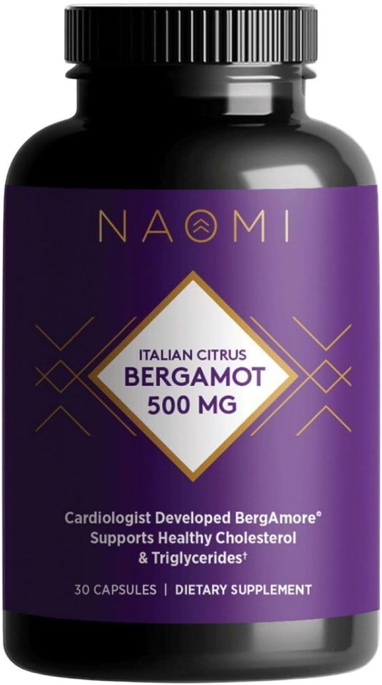 NAOMI Italian Citrus Bergamot Supplement for Healthy Cholesterol & Triglyceride Levels - 30-Day Supply