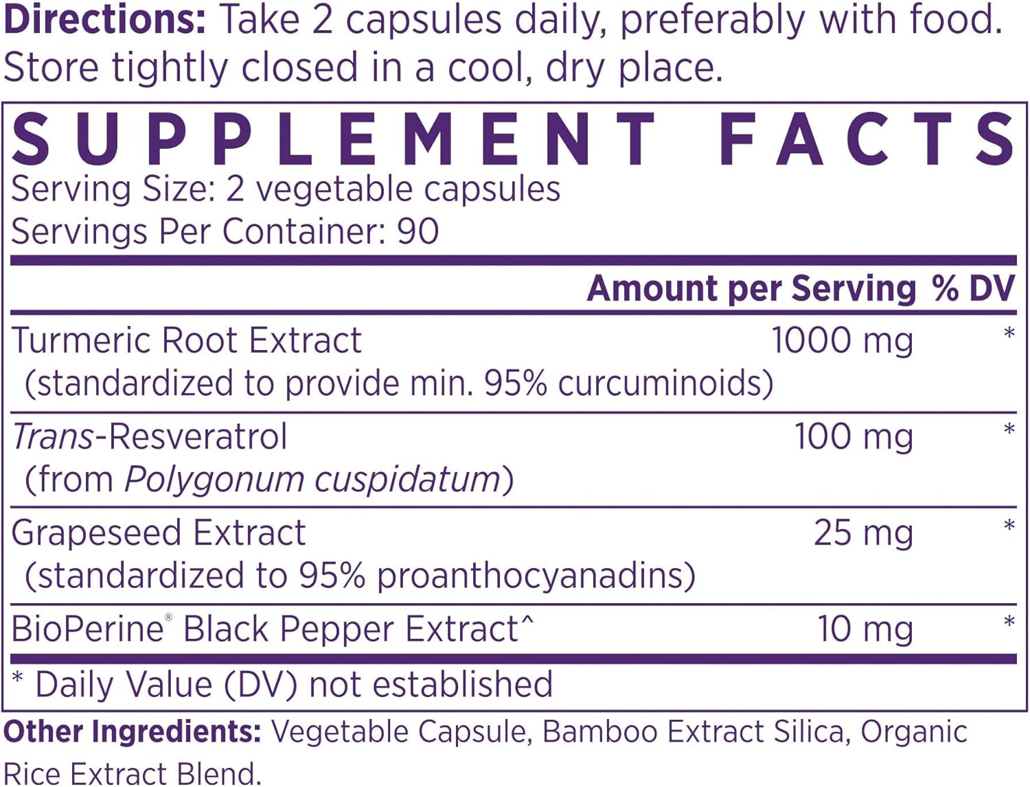 NAOMI Turmeric Curcumin 1000mg with BioPerine & Resveratrol - Joint Support & Muscle Response - 3-Month Supply