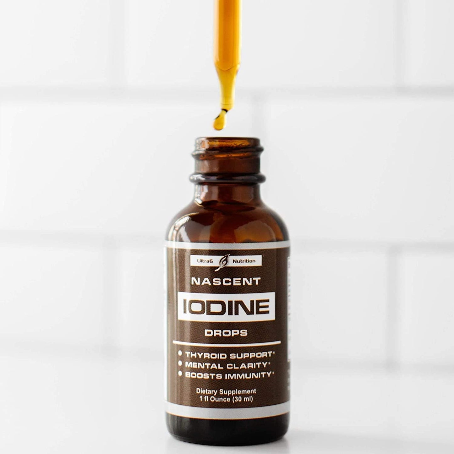 Nascent Iodine Drops for Energy & Health | Liquid Supplement & Immunity Booster | 6 Nascent Iodine Drops