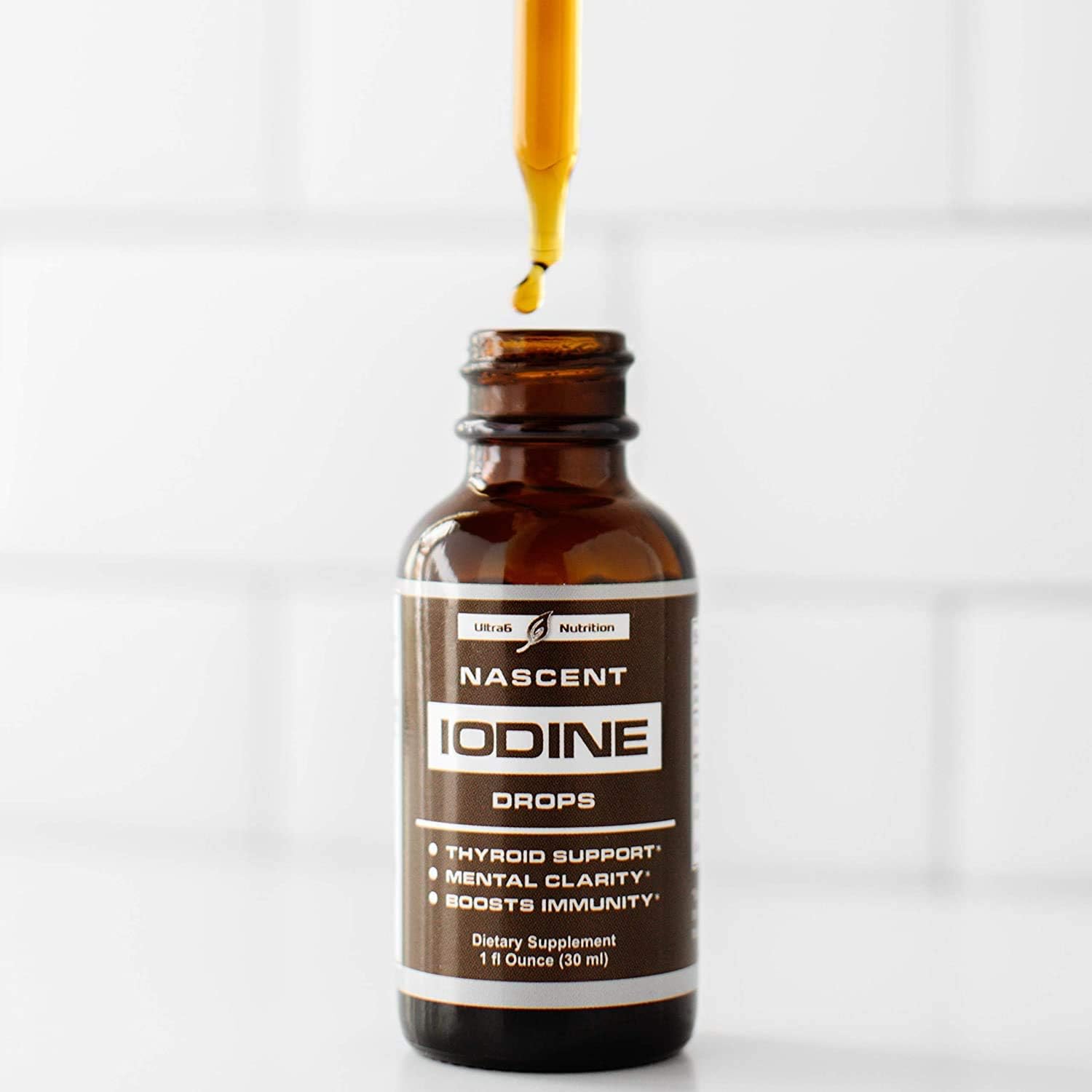 Nascent Iodine Drops for Energy & Health | Liquid Supplement & Immunity Booster | 6 Nascent Iodine Drops