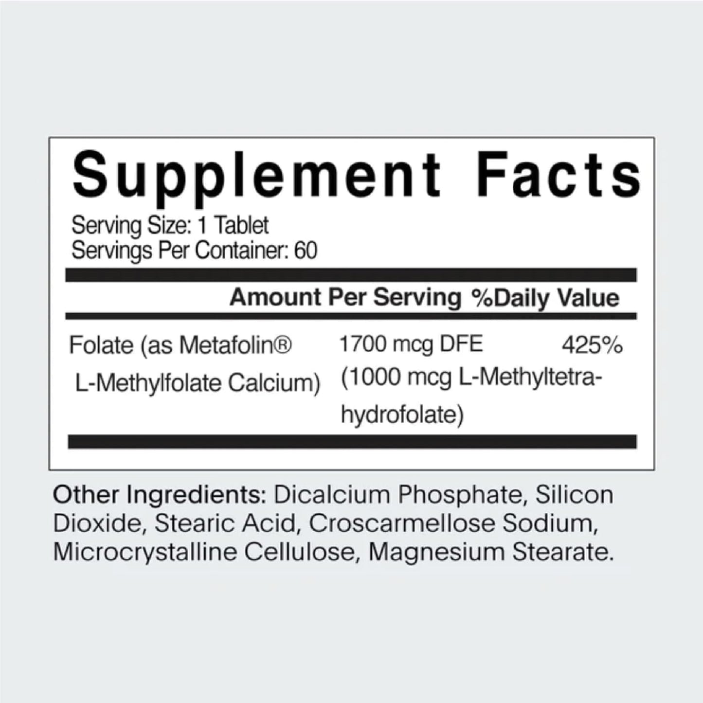 NATALIST MTHF Folate 1000 mcg (L-5-MTHF) Tablets for Women's Fertility & Pregnancy - Vegan, Gluten-Free Daily Supplement for Reproductive Health & Fetal Development