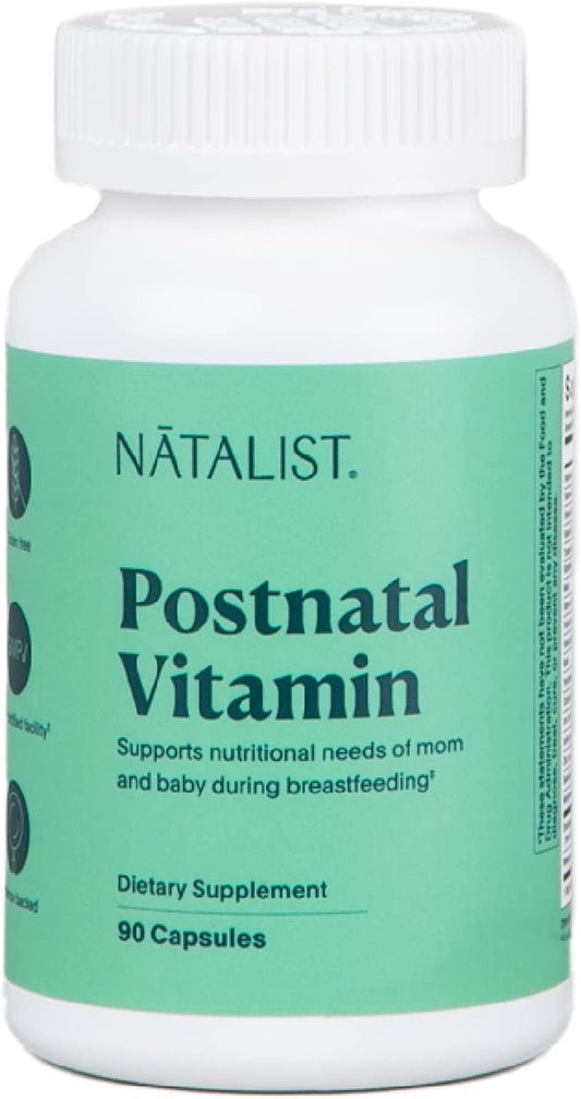 NATALIST Postnatal Vitamin & Breastfeeding Nutrition for Mom & Baby - 90 Capsules for Daily Wellness & Energy Support