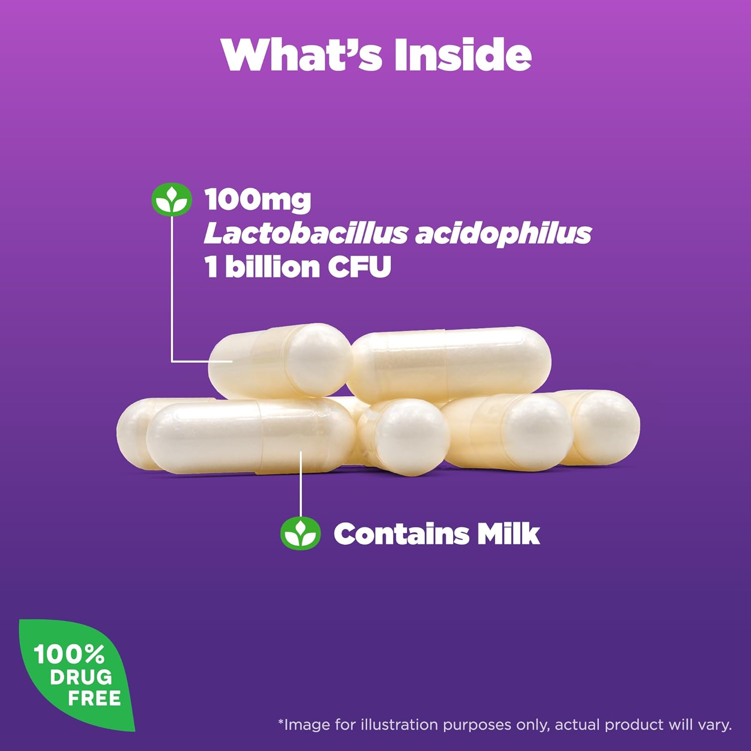 Natrol Acidophilus Probiotic 100mg 150 Capsules for Digestive Health, Gut Function Support