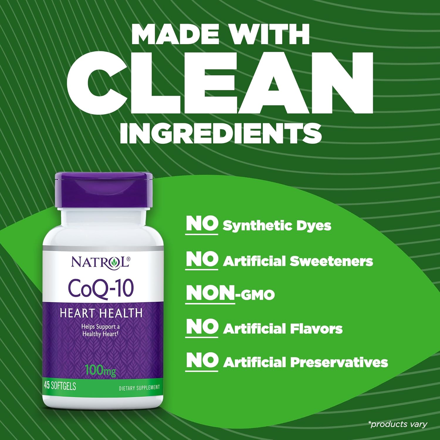 Natrol CoQ-10 Softgels 100mg for Heart Health - 45 Count Dietary Supplement