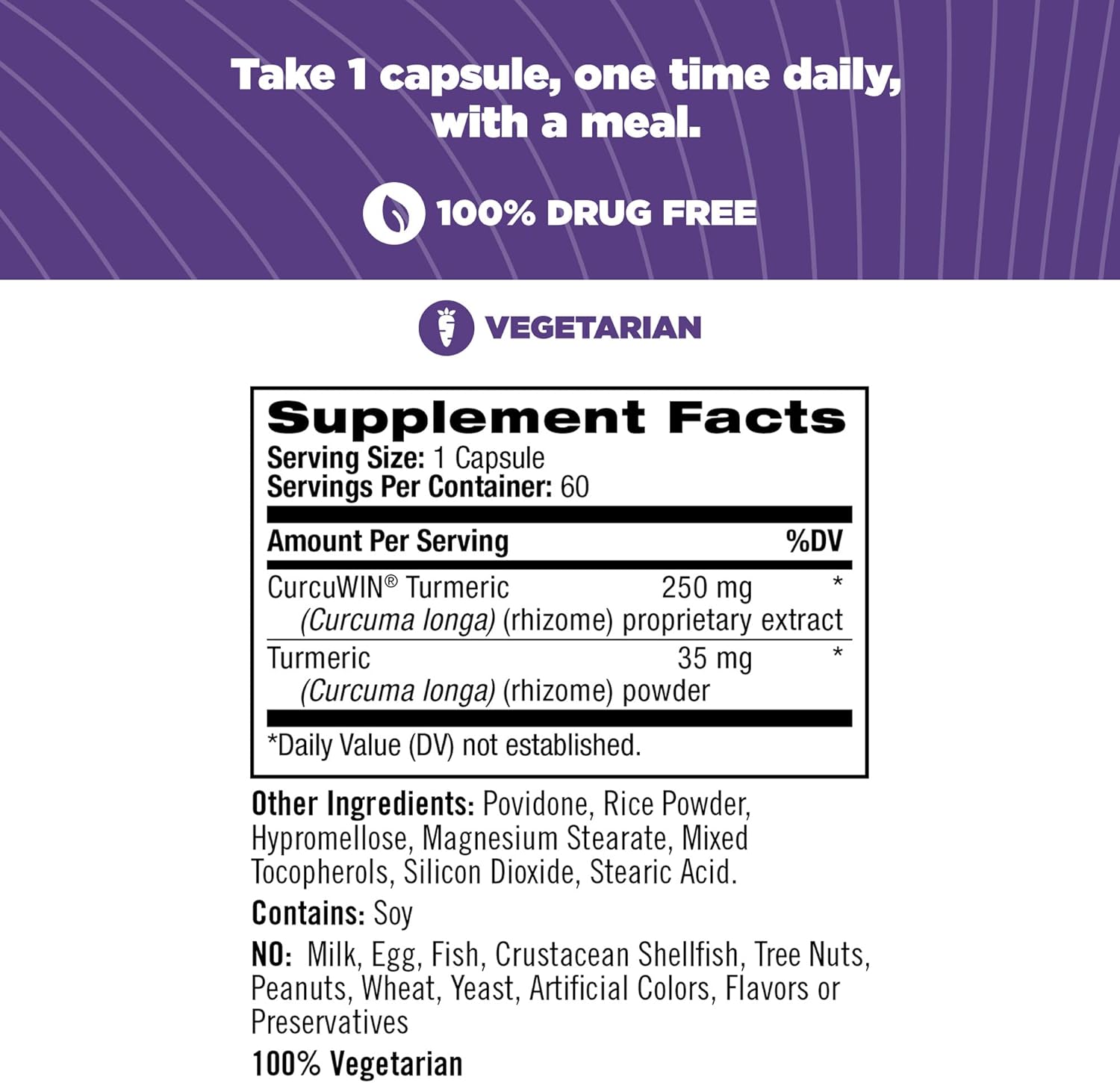 Natrol Extra Strength Turmeric Capsules - Joint Health Dietary Supplement for Adults - 60 Day Supply
