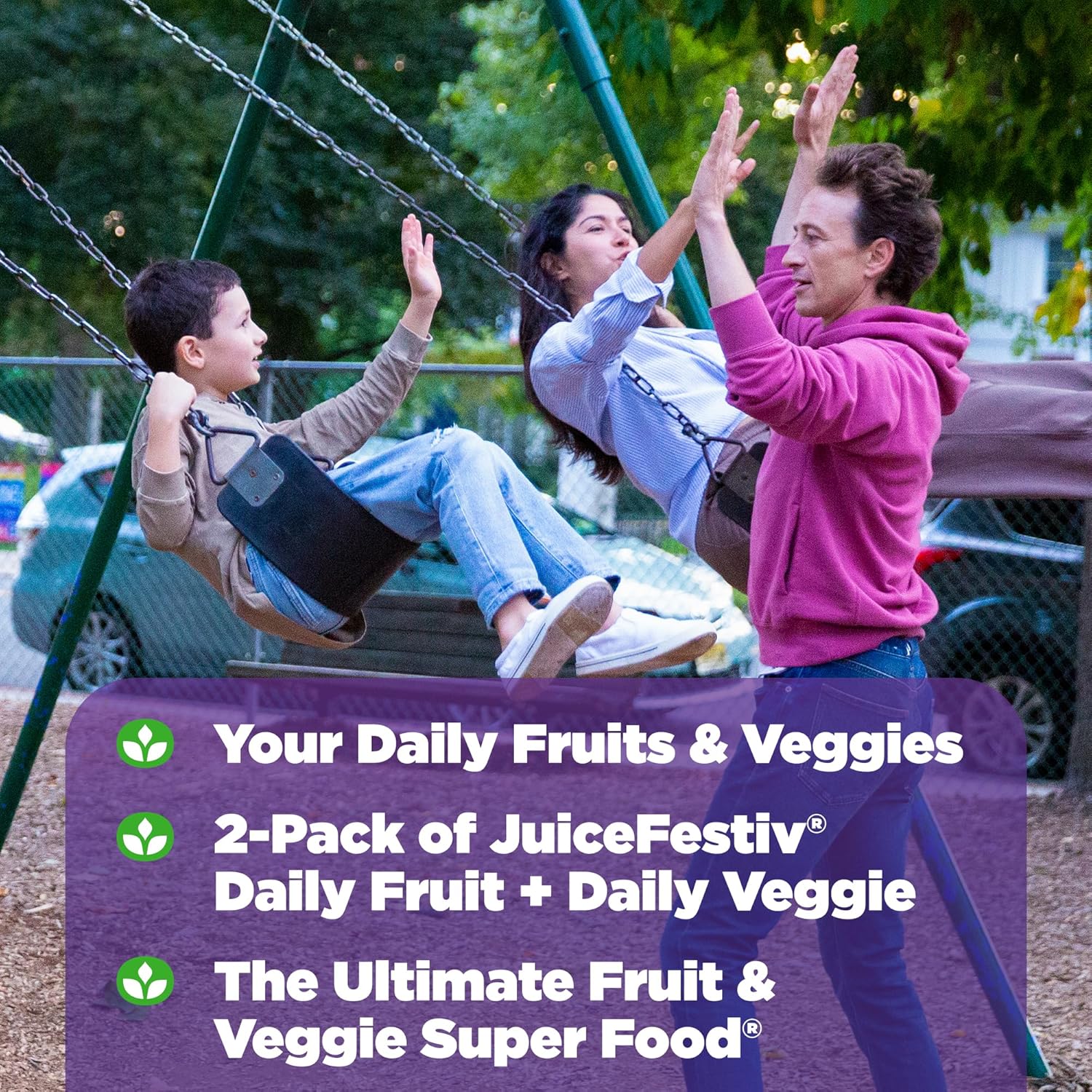 Natrol JuiceFestiv Daily Fruit & Veggie Supplement with SelenoExcell, Whole-Food Nutrients - 120 Capsules, Pack of 2, 60 Day Supply for Improved Nutrition & Well-Being