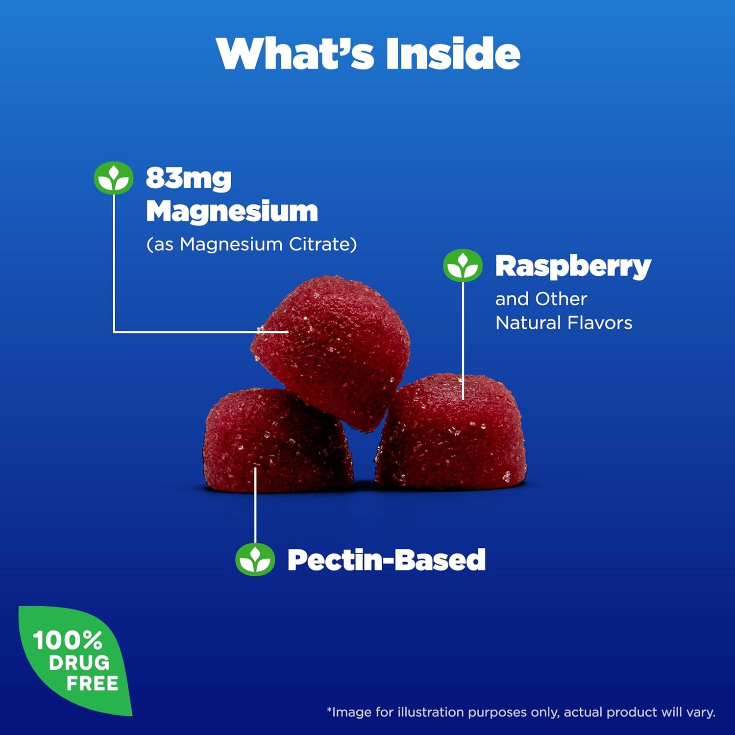Natrol Kids Magnesium Citrate Gummies - Calm & Relax Little Minds and Bodies, Support Muscle Function - 30 Razzilicious Gummies