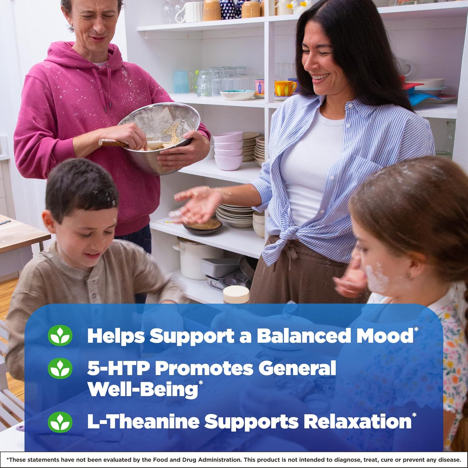 Natrol Mood Positive 5-HTP 50mg Tablets with L-Theanine and B Vitamins - 12 Pack