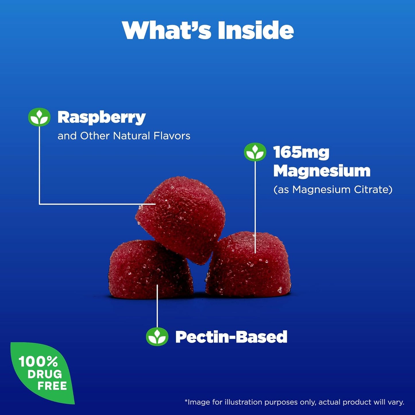 Natrol Mood + Stress Magnesium Citrate Gummies - 330mg, 60 Count - Raspberry Flavor - Mood & Stress Support - 15-Day Supply