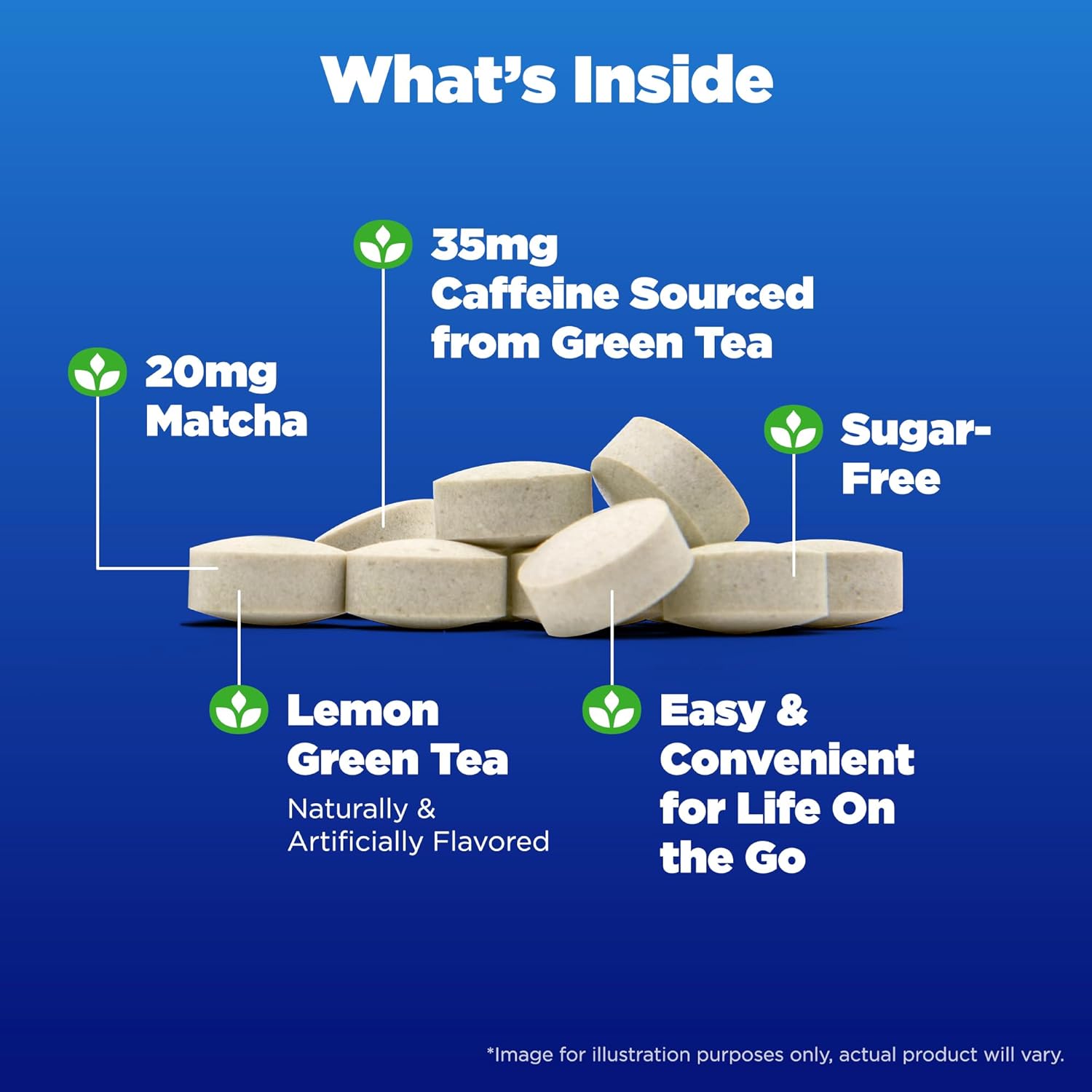 Natrol Quick Balance Energy Mints, Lemon Green Tea Flavor, 30 Count - Natural Energy Supplement for 15 Days