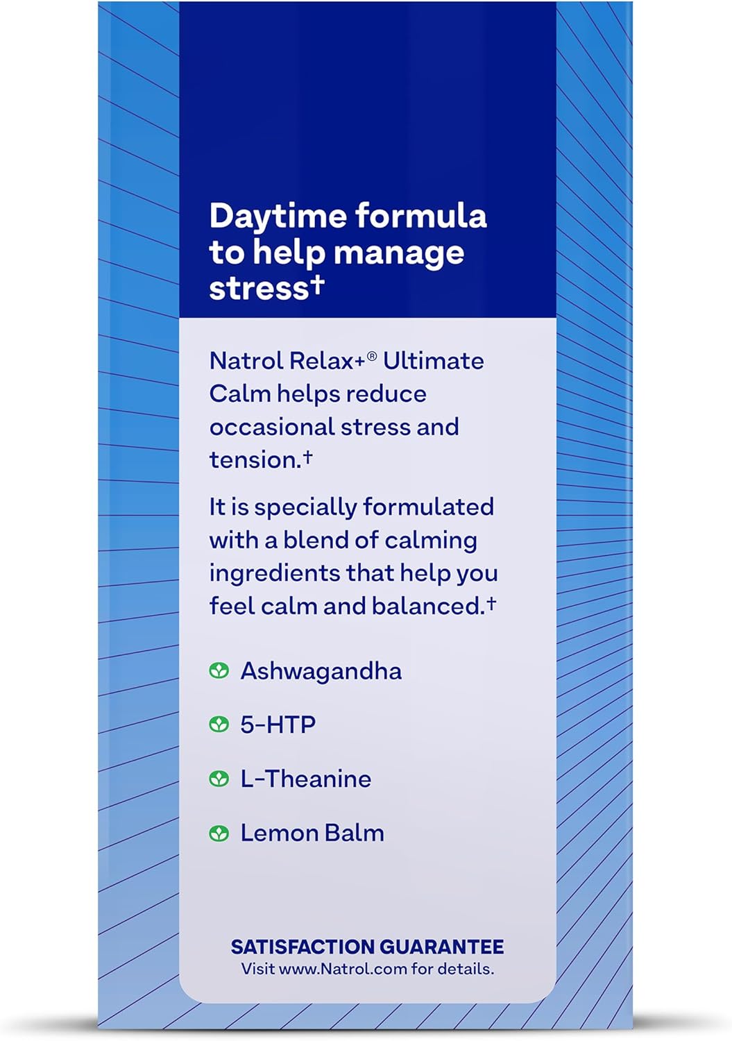 Natrol Relax+ Ultimate Calm Supplement with Ashwagandha & Lemon Balm, 30 Capsules