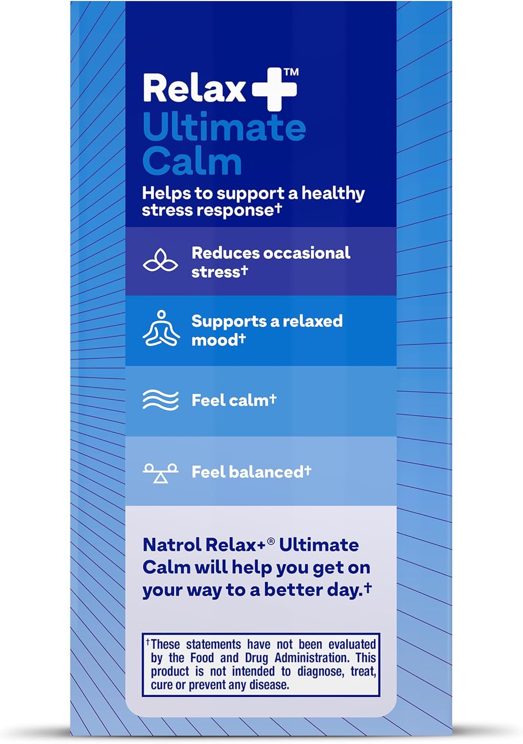 Natrol Relax+ Ultimate Calm Supplement with Ashwagandha & Lemon Balm, 30 Capsules