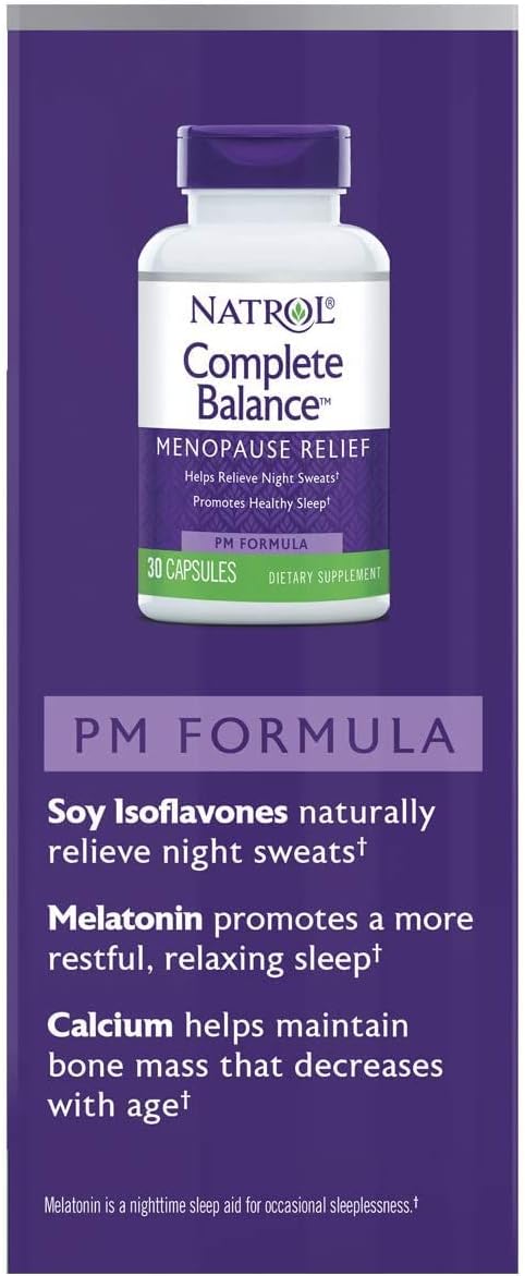 Natrol Women's Menopause Balance Supplement with 30 Tablets - Natural Hormone Support for Menopausal Symptoms