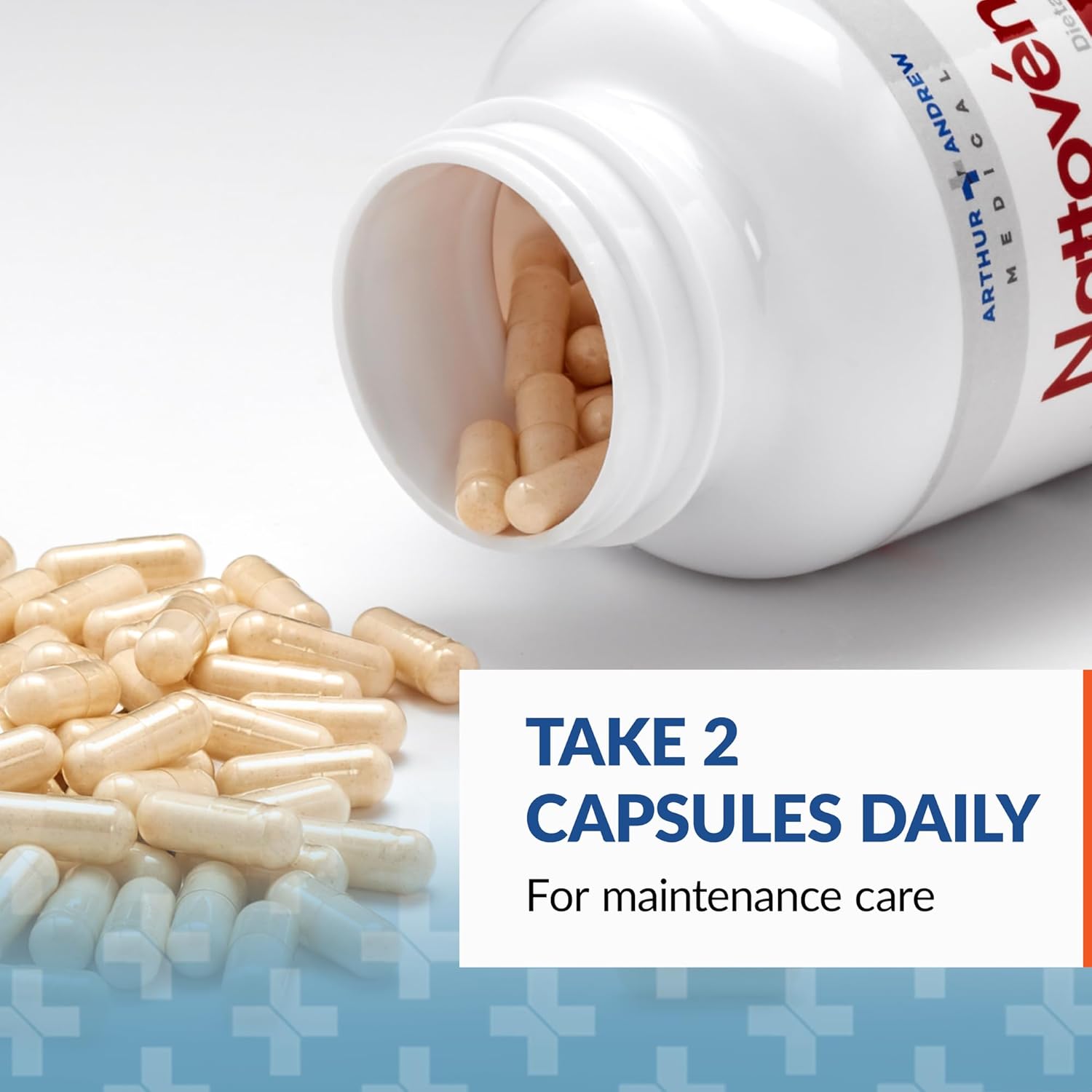 Nattovena Double Strength 4,000 FUs Nattokinase Supplement 90 Capsules by Arthur Andrew Medical