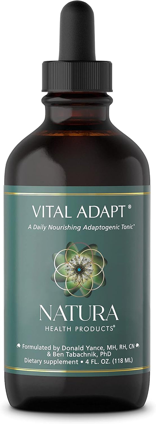 Natura Health Products Vital Adapt Supplement - Nourishing Tonic for Endocrine Function - Rhodiola, Ashwagandha, Cordyceps, Reishi - 4 oz