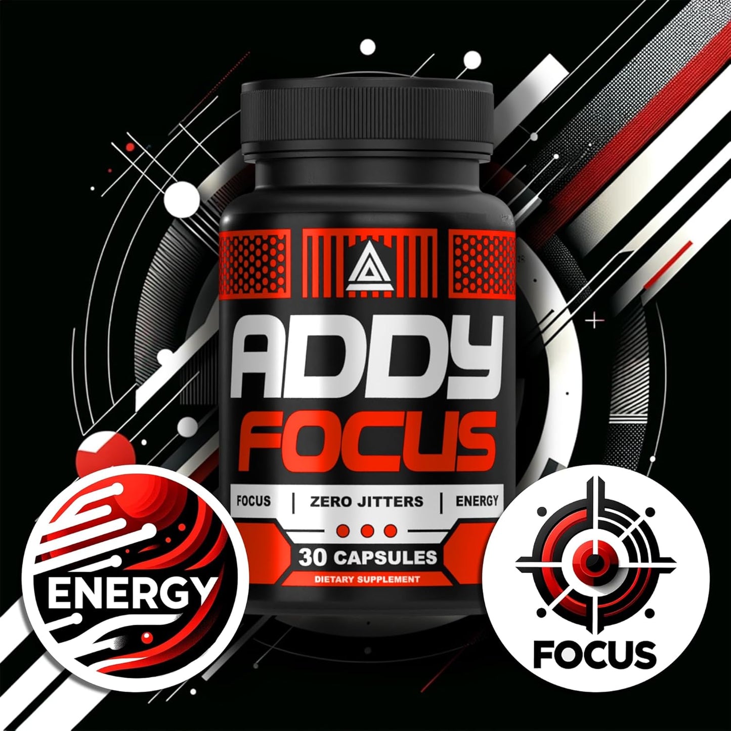 Natural Adderall Alternative for Focus, Energy, and Memory Support - Brain Booster Supplement - Clean Energy & Sharp Focus - 2 Pack