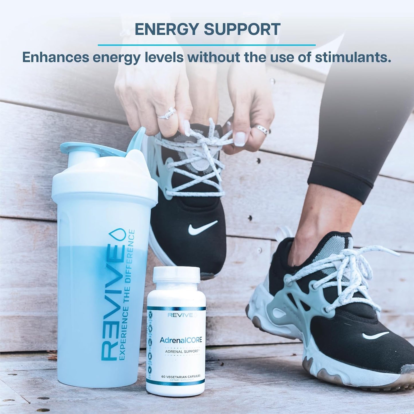 Natural Adrenal Support Supplements with Rhodiola Rosea & Ashwagandha - Promotes Energy & Mental Performance - Men & Women