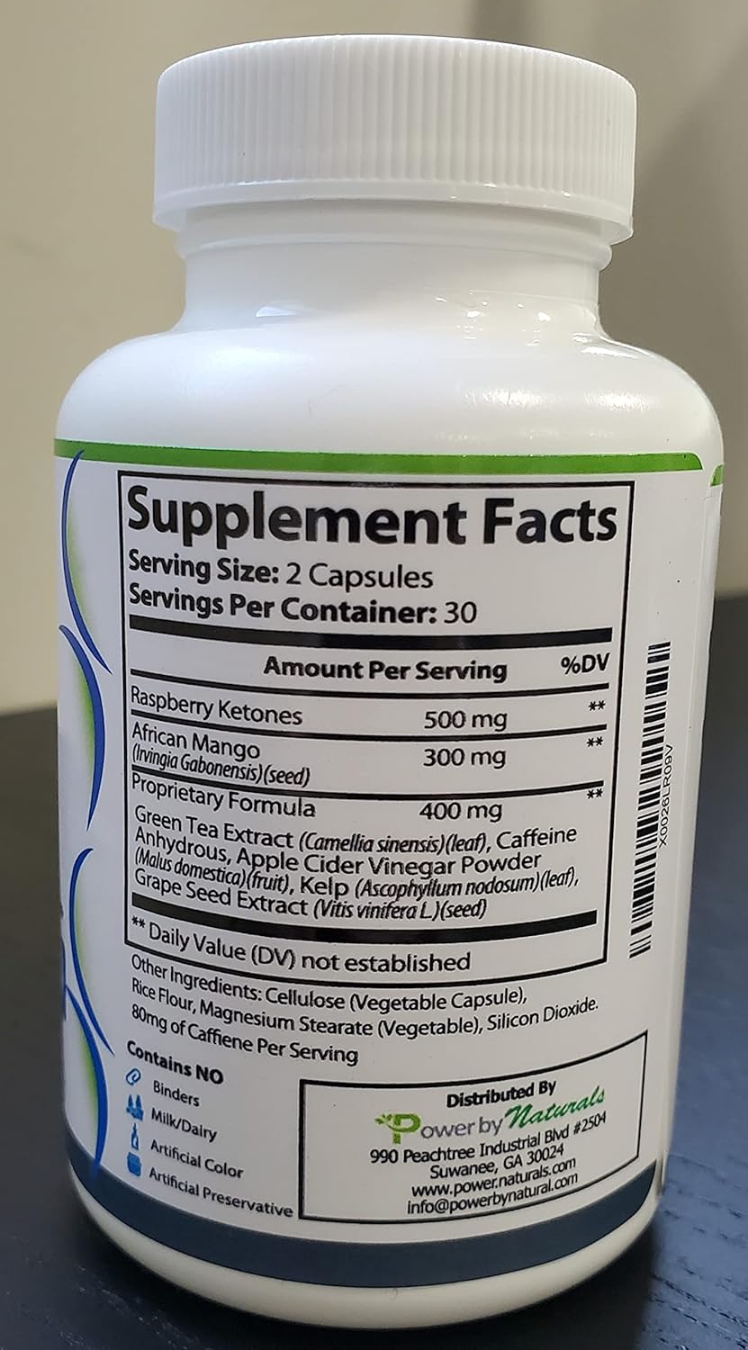 Natural Advanced Leptin Supplements for Women - African Mango Weight Loss - Gluten-Free & Vegetarian - 60 Capsules