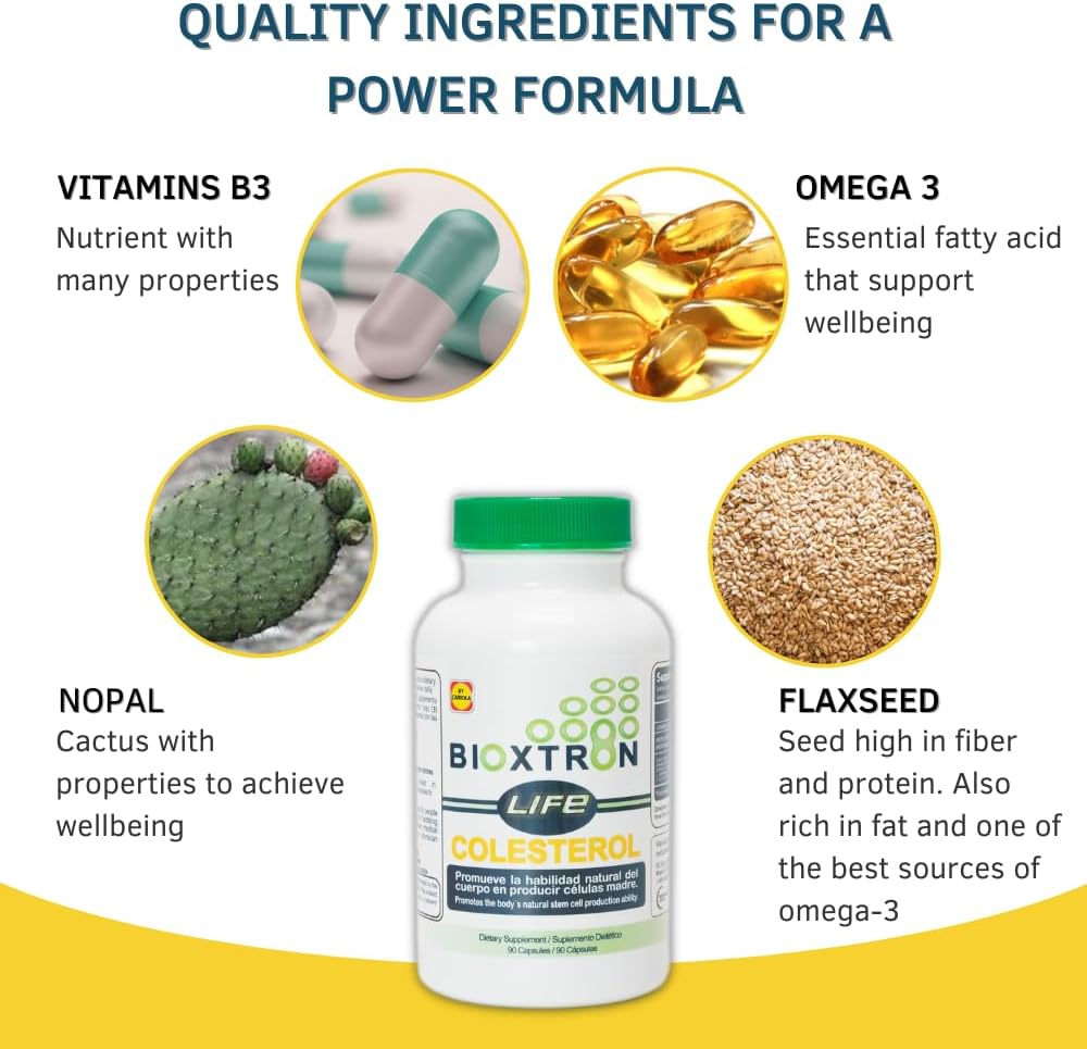 Natural AFA Stem Cell Supplement for Cholesterol & Immune Support - Promotes Stem Cell Production, Healthy Joints & Muscles - 90 Capsules