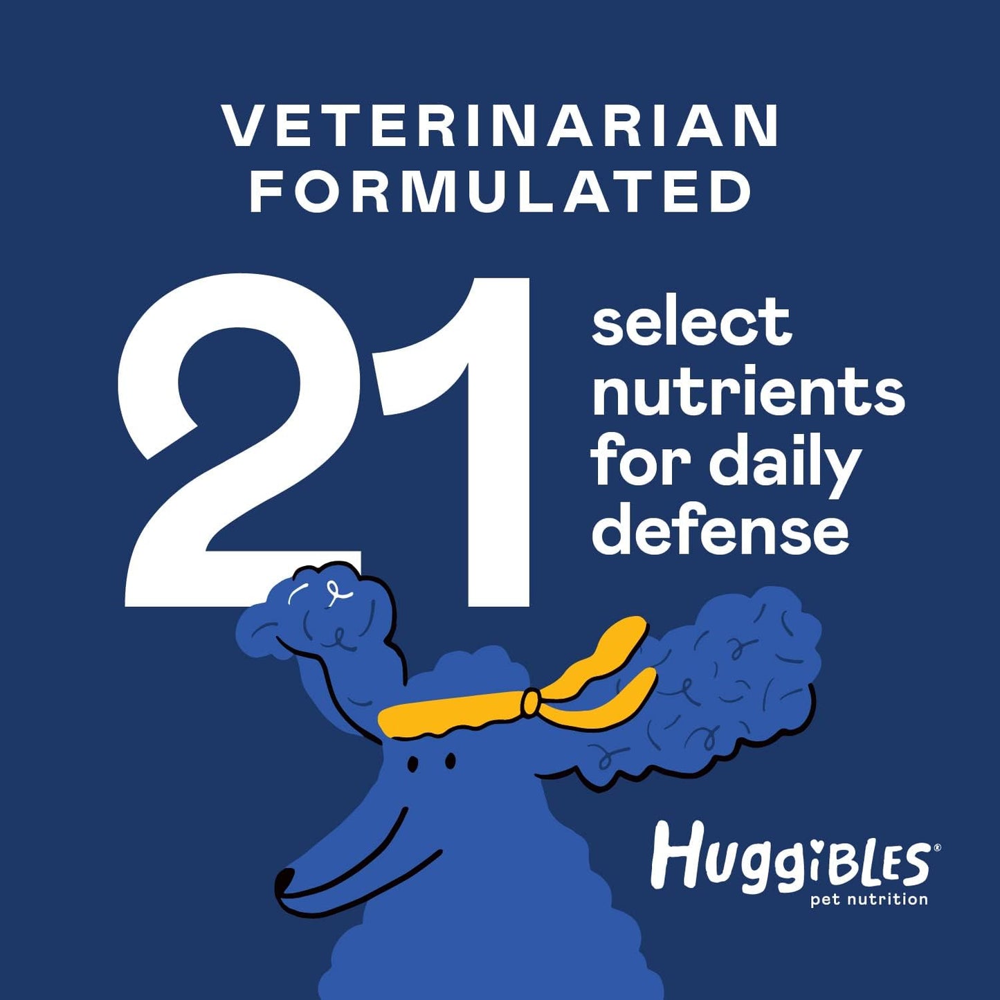 Natural All-in-One Dog Multivitamin with Fish Oil, Iron, Calcium, Vitamin E, C & B12 for Joint, Immune, & Vision Support - Chewable Supplement by Huggibles