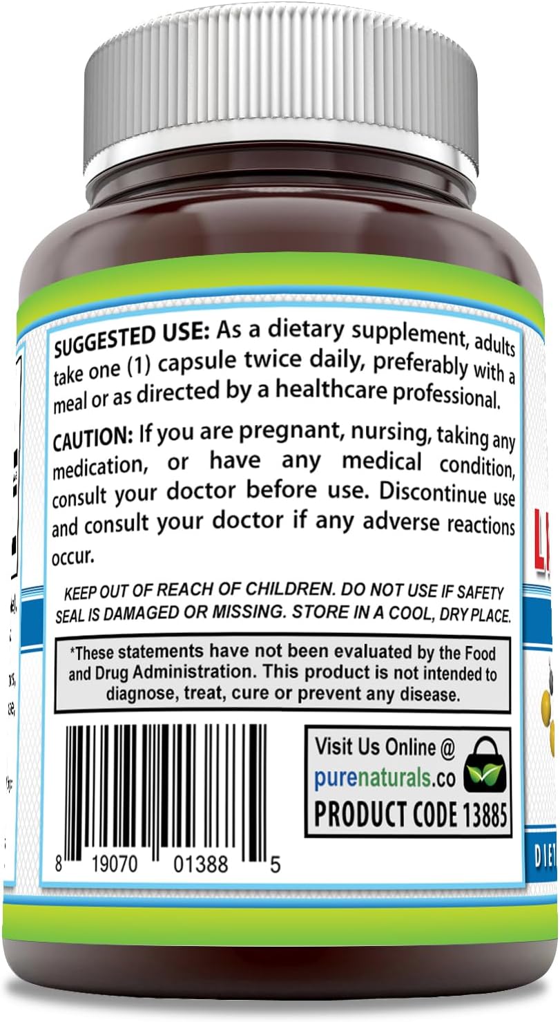 Natural Alpha Lipoic Acid 600mg Capsules - 120 Count | Non-GMO, Gluten Free, Made in USA - Dietary Supplement