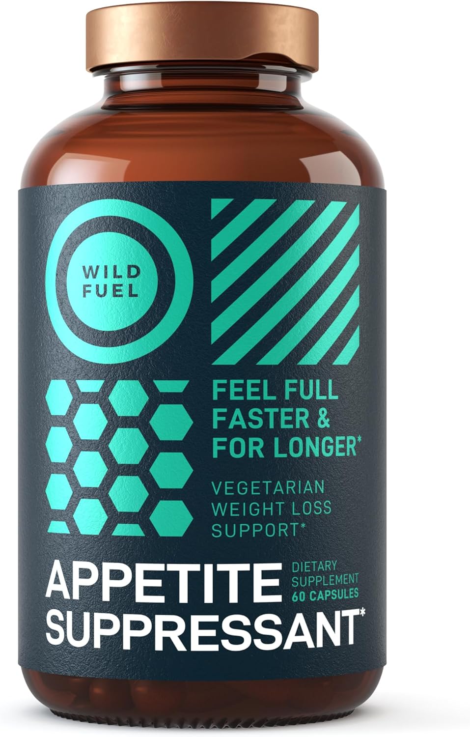 Natural Appetite Suppressant for Weight Loss - Fast-Acting Diet Pills for Women and Men - Garcinia Cambogia, Glucomannan, White Kidney Bean - 60 Veggie Capsules