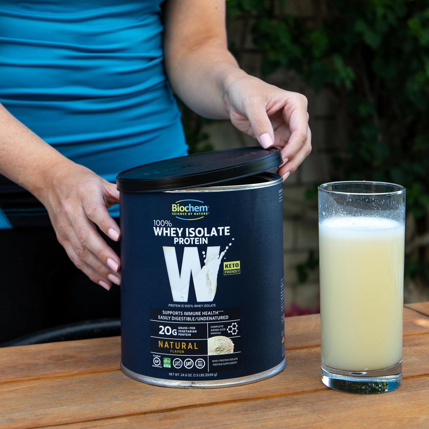 Natural Biochem Whey Protein Powder - 20g Protein for Muscle Support & Intense Workouts - 24.6 oz