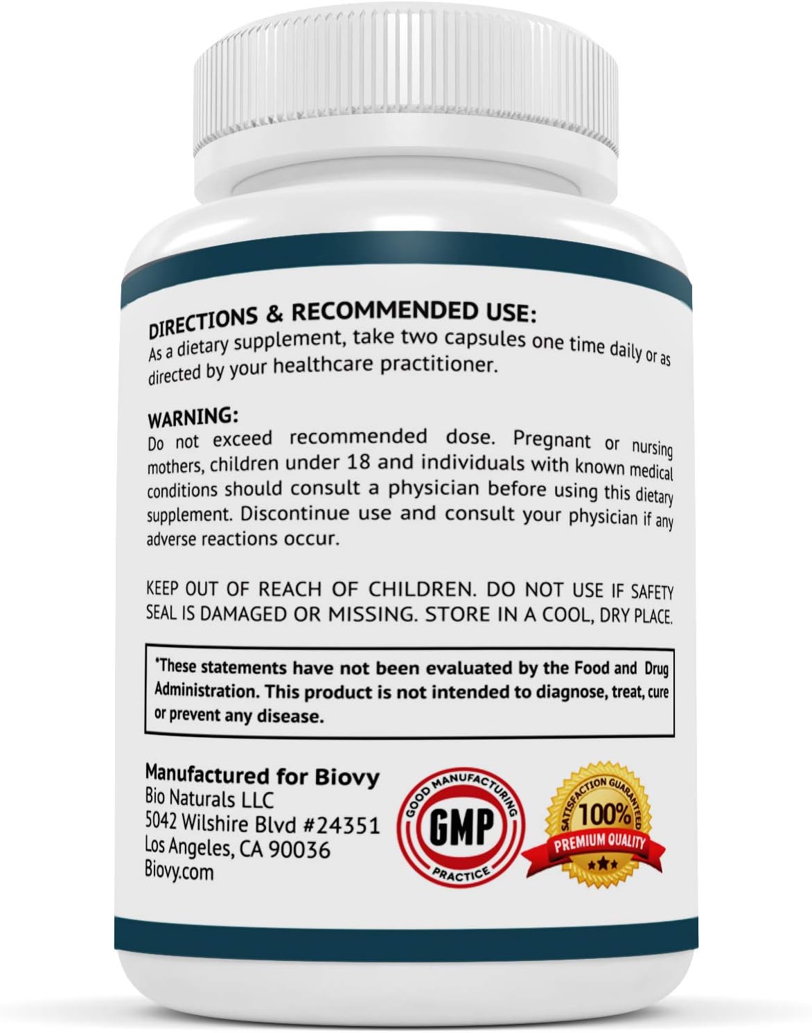 Natural Bladder Control Supplement for Men and Women - Promotes Healthy Urinary Flow - Biolor Stronghold - 120 Capsules