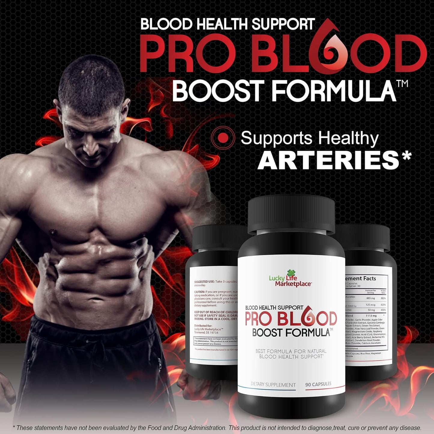 Natural Blood Health Support Supplement with Berberine, Cinnamon, and Zinc for Improved Blood Flow