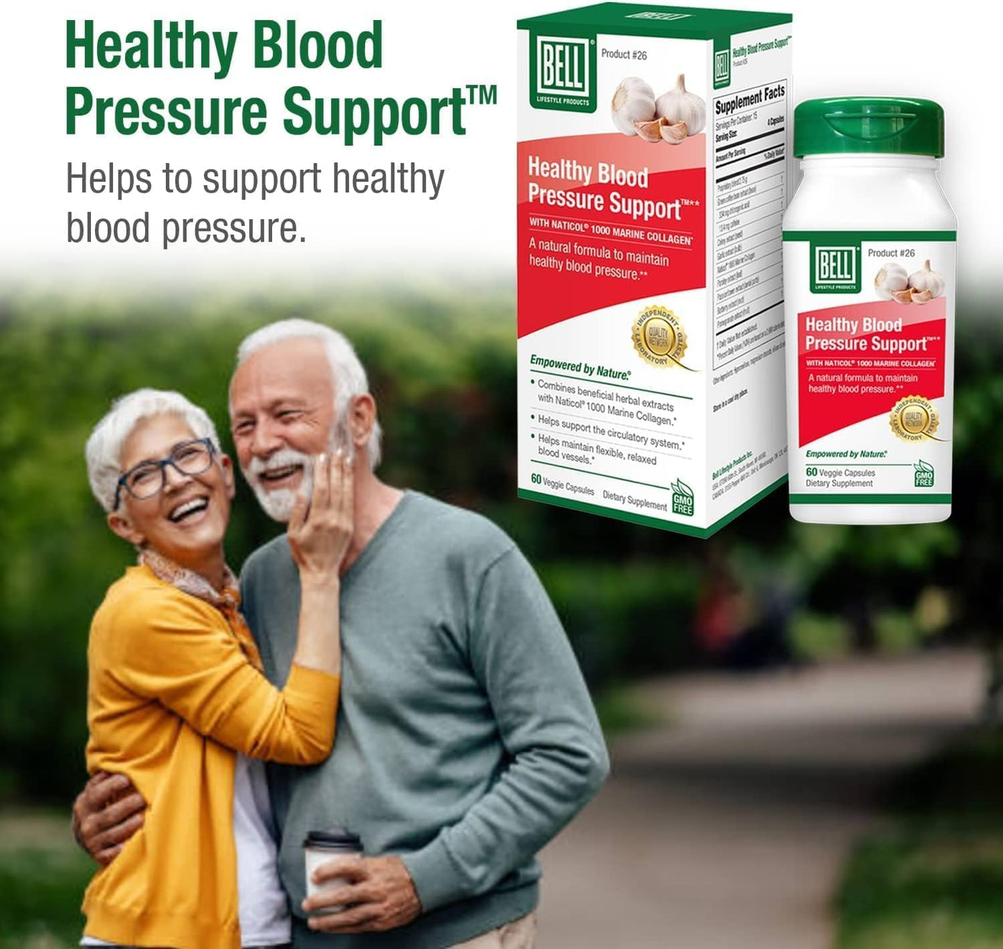 Natural Blood Pressure Support Capsules - Green Coffee Bean, Garlic & Celery Seed Extract Blend - Vegan, Non-GMO - 60 Count