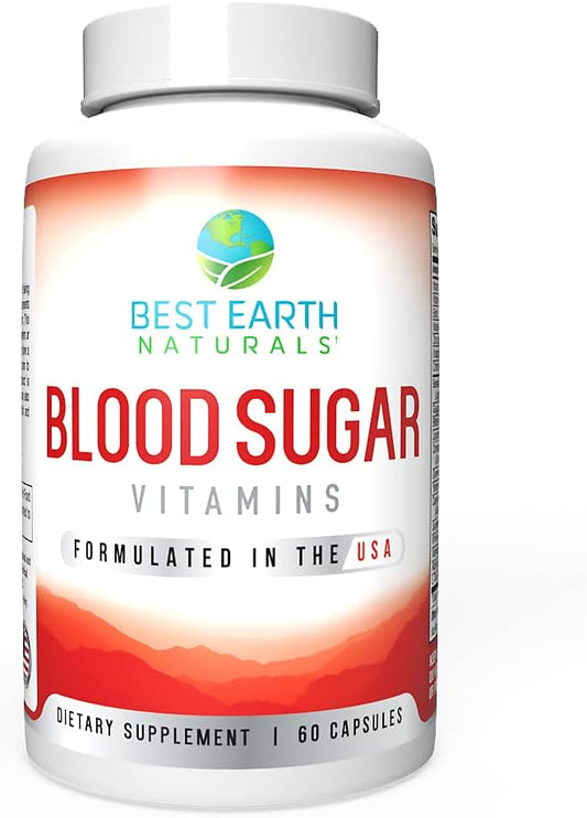 Natural Blood Sugar Control Vitamins - 60 Count by Best Earth Naturals