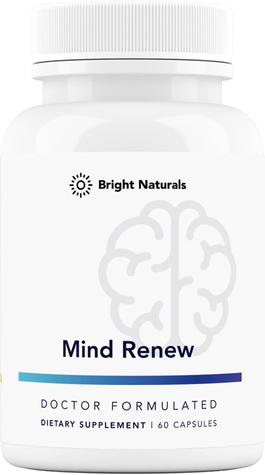 Natural Brain Supplement for Memory, Focus, and Cognition - Lion's Mane & Ginkgo Biloba - Made in USA - 60 Capsules