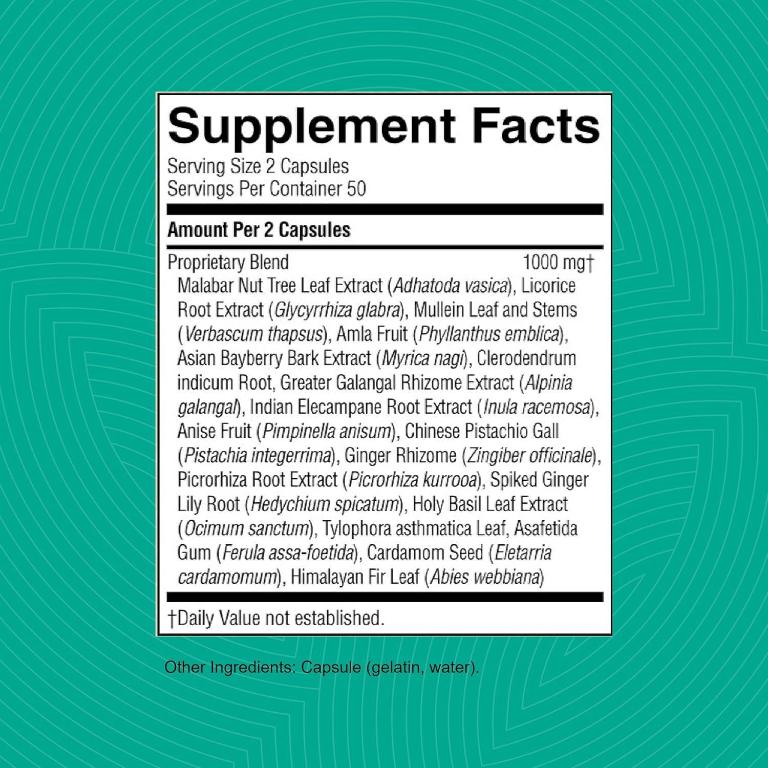 Natural Bronchial Support Supplement - 100 Capsules by Nature's Sunshine