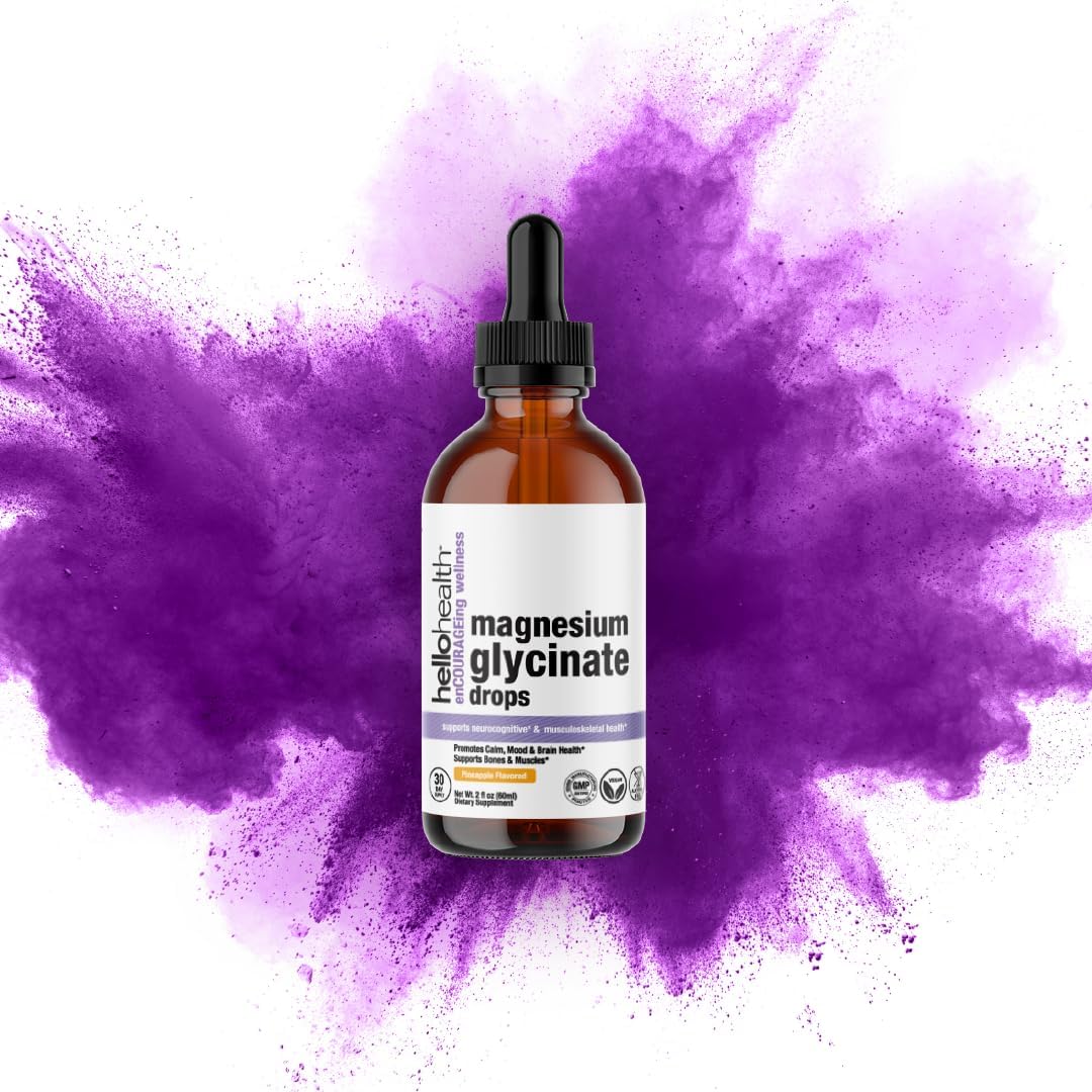 Natural Calm Magnesium Glycinate Liquid Supplement - 100mg Bisglycinate for Adults & Kids - Pineapple Flavored - Muscle & Joint Support - 30 Day Supply