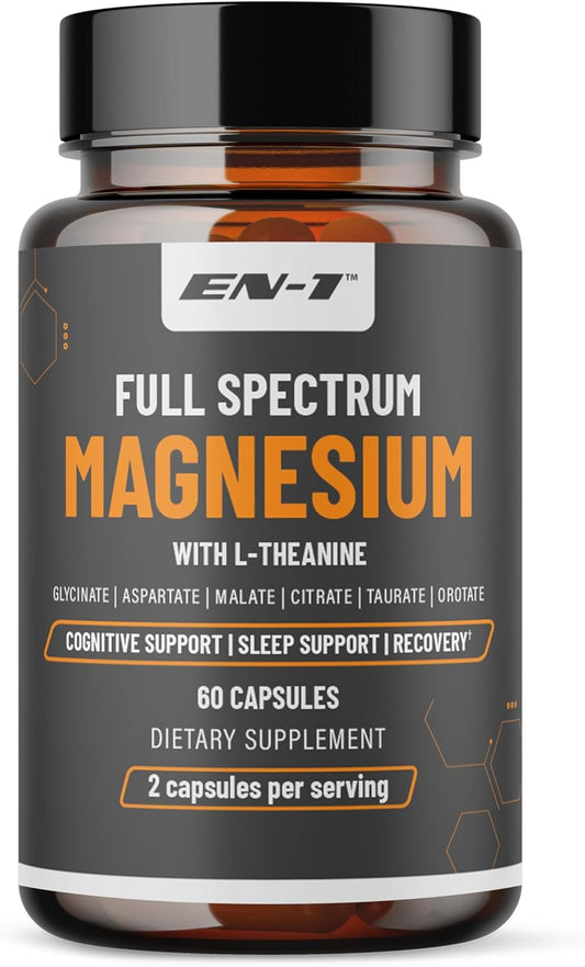 Natural Calm Magnesium Supplement with Theanine, P5P, Zinc, and Glycine - 6 Forms of Magnesium for Relaxation