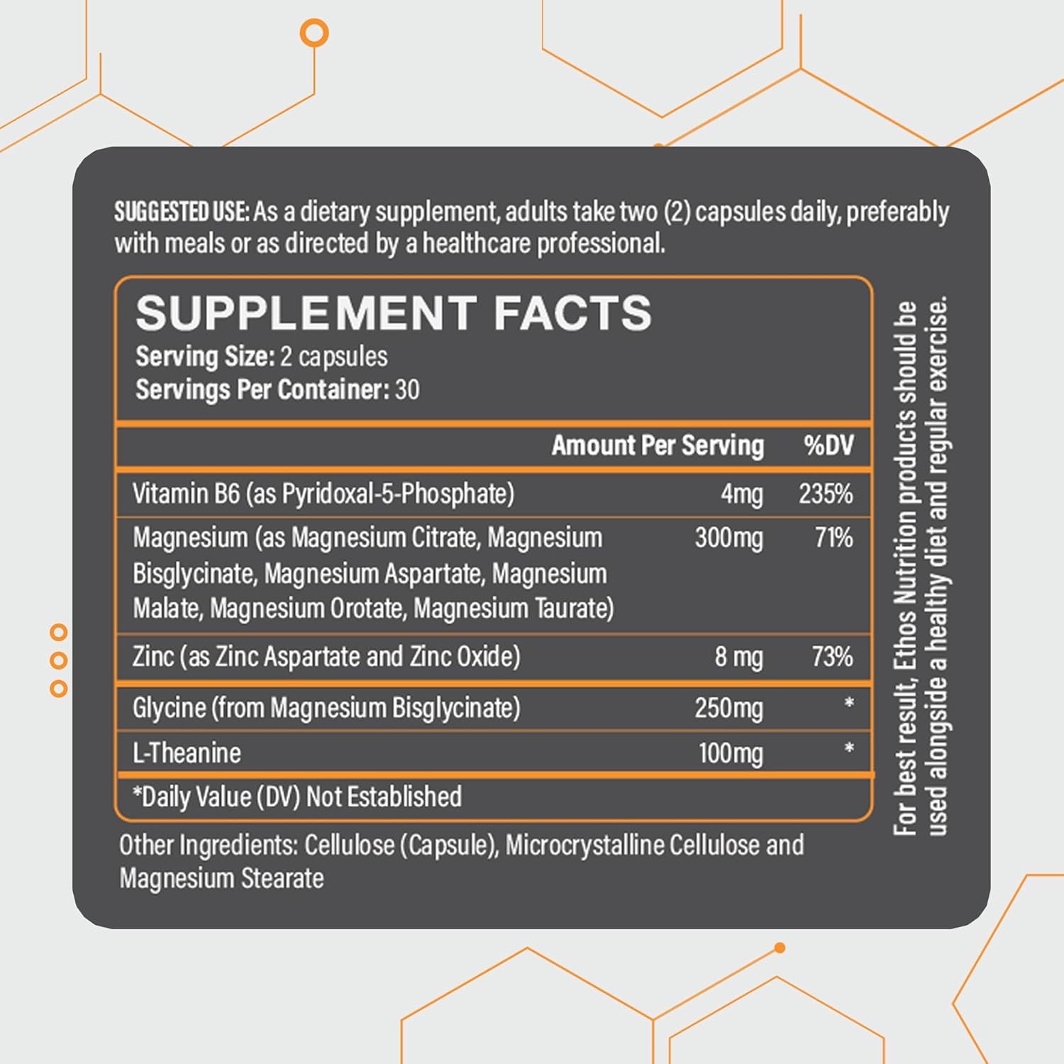 Natural Calm Magnesium Supplement with Theanine, P5P, Zinc, and Glycine - 6 Forms of Magnesium for Relaxation