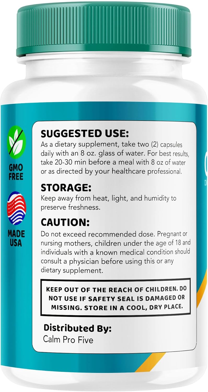 Natural Calm Pro 5 Capsules - Advanced Formula Supplement with Positive Reviews